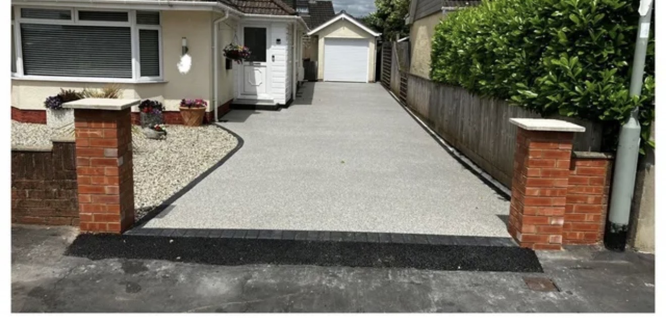Just Driveways project after installation: A fresh start for the front of home