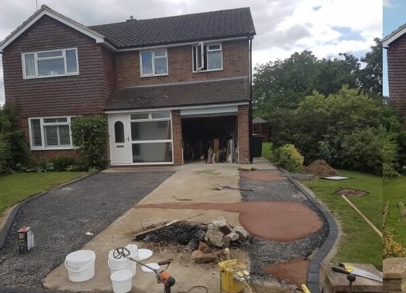 Just Driveways project before installation: A fresh finish for a home